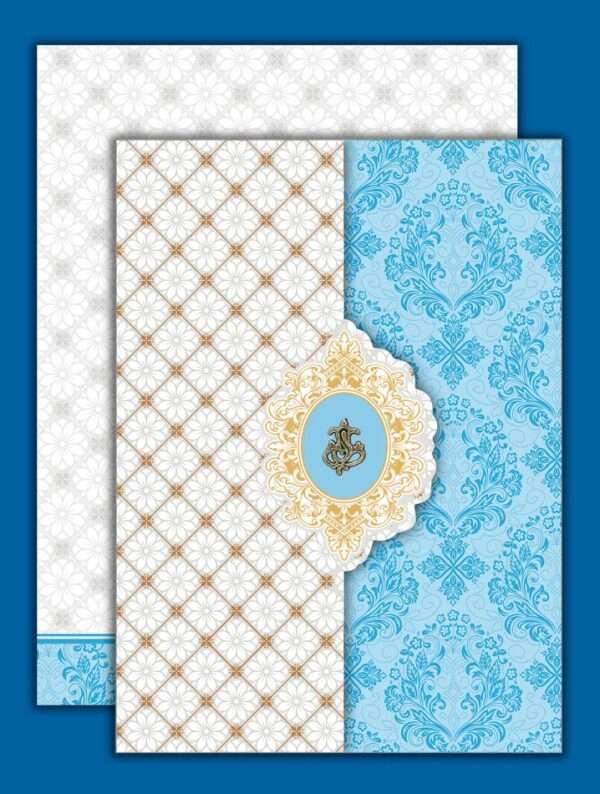 Pothigai (SAP-4114 - Wedding Invitation Blue Set)