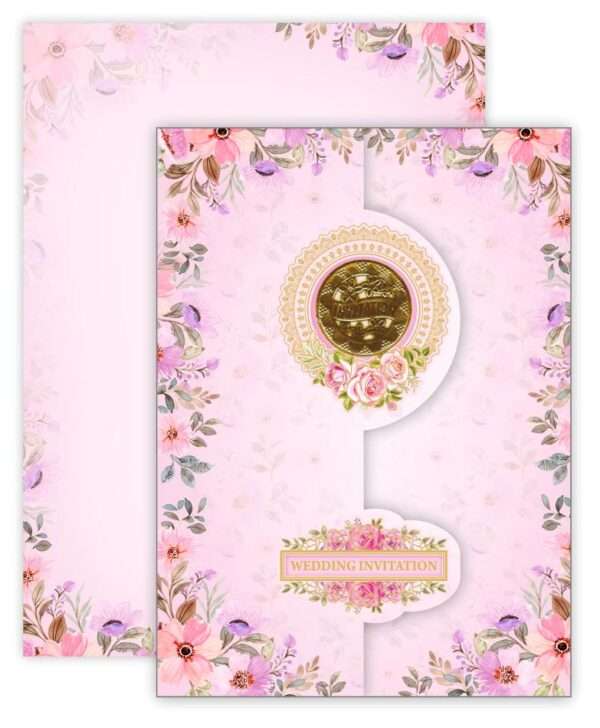 Pothigai (SAP-4118 - Wedding Invitation Pink Set)